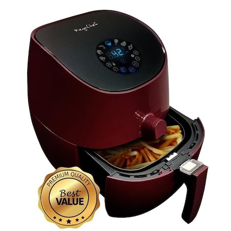 MCAI307 Airfryer And Multi-Cooker With 7 Pre-Programmed Settings; 3.5 Quart - Burgundy